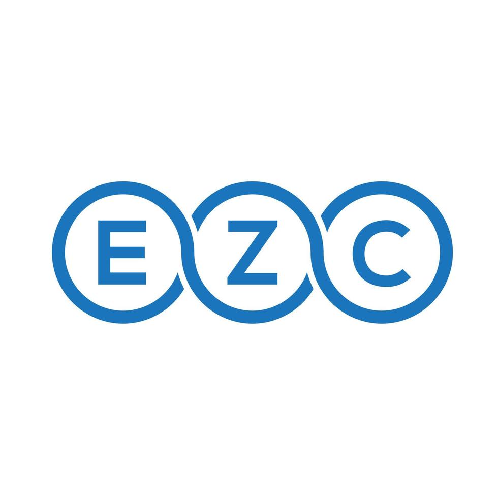 ezc lettera logo design su sfondo nero. ezc creative iniziali lettera logo concept. disegno della lettera ezc. vettore
