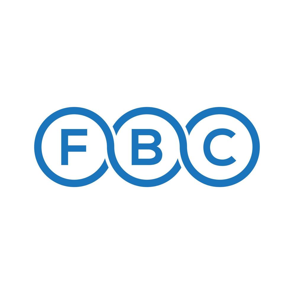 design del logo della lettera fbc su sfondo nero. fbc creative iniziali lettera logo concept. disegno lettera fbc. vettore