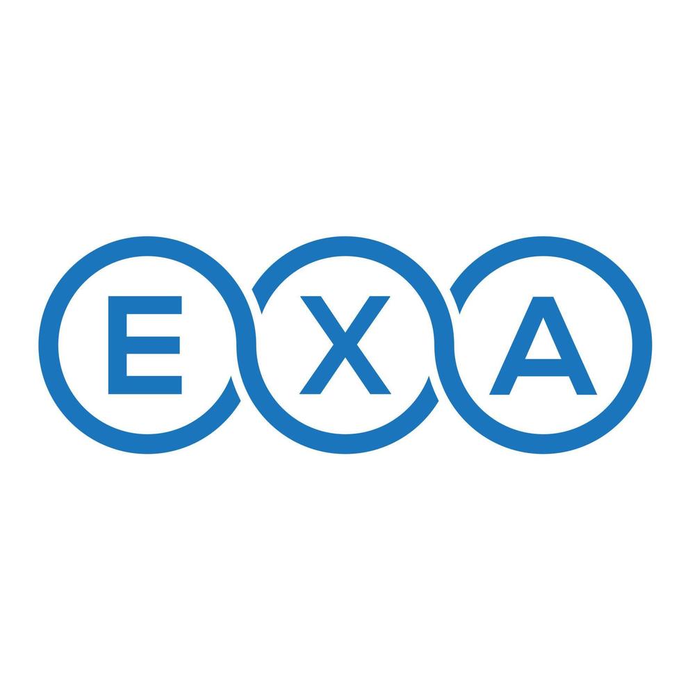 exa lettera logo design su sfondo nero. exa creative iniziali lettera logo concept. disegno della lettera ex. vettore