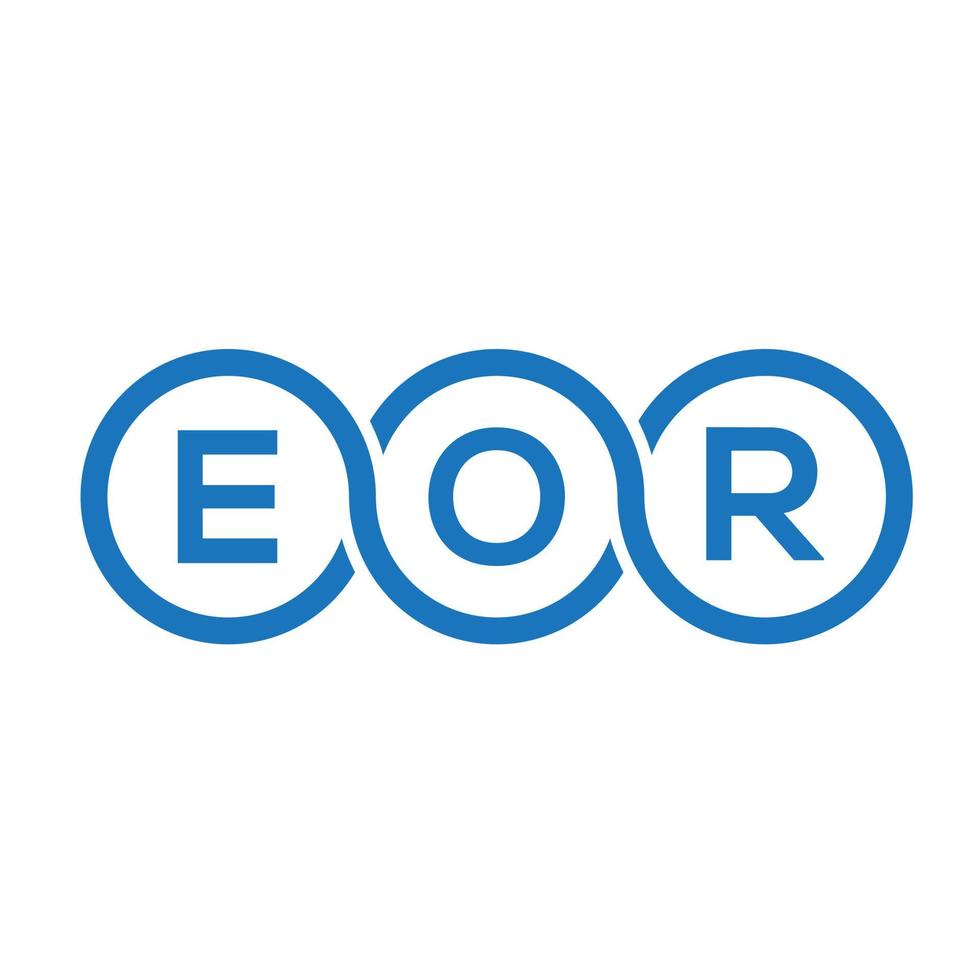 eor lettera logo design su sfondo nero. eor creative iniziali lettera logo concept. eor disegno della lettera. vettore
