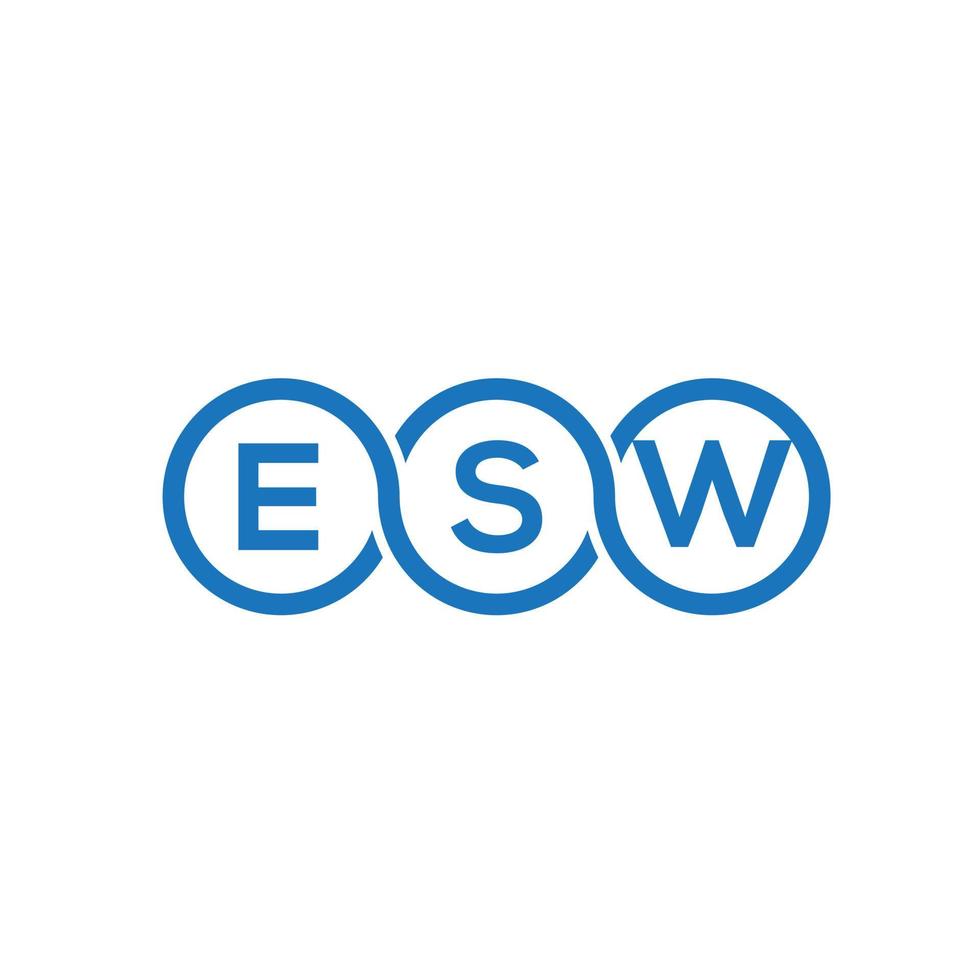 esw lettera logo design su sfondo nero. esw creative iniziali lettera logo concept. design della lettera ew. vettore