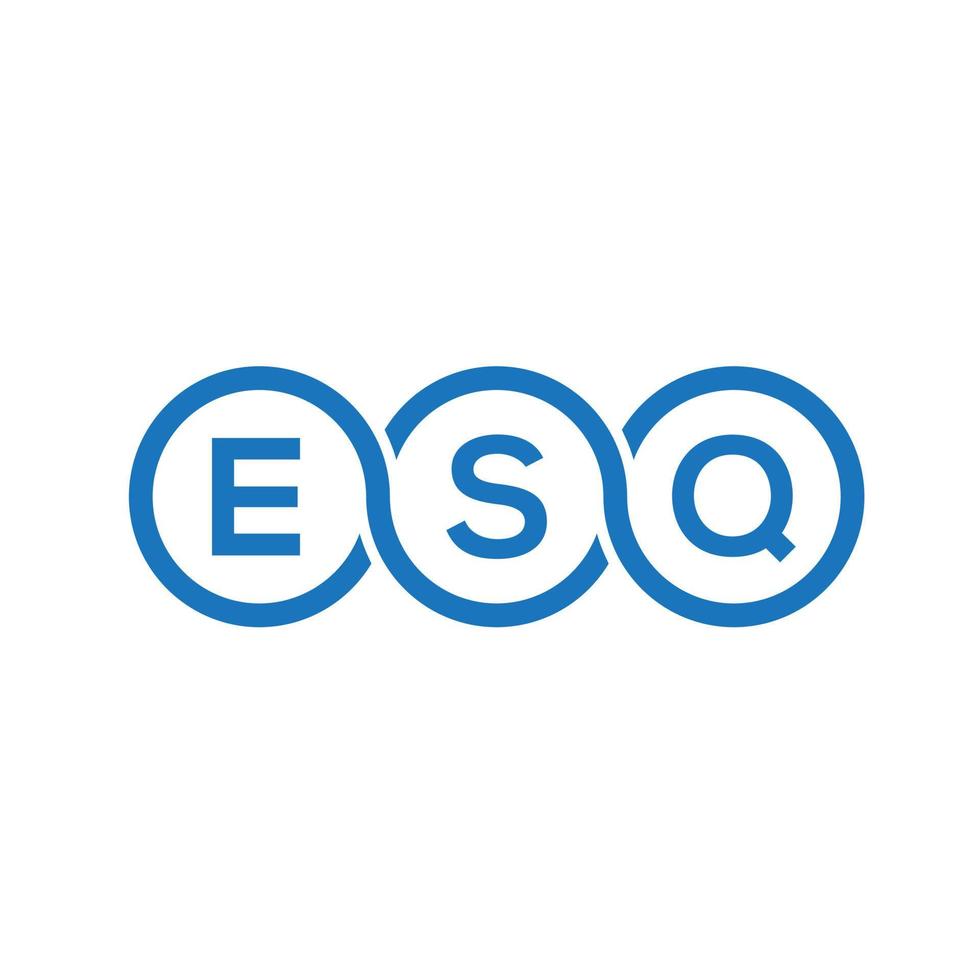 esq lettera logo design su sfondo nero. esq creative iniziali lettera logo concept. design della lettera esq. vettore