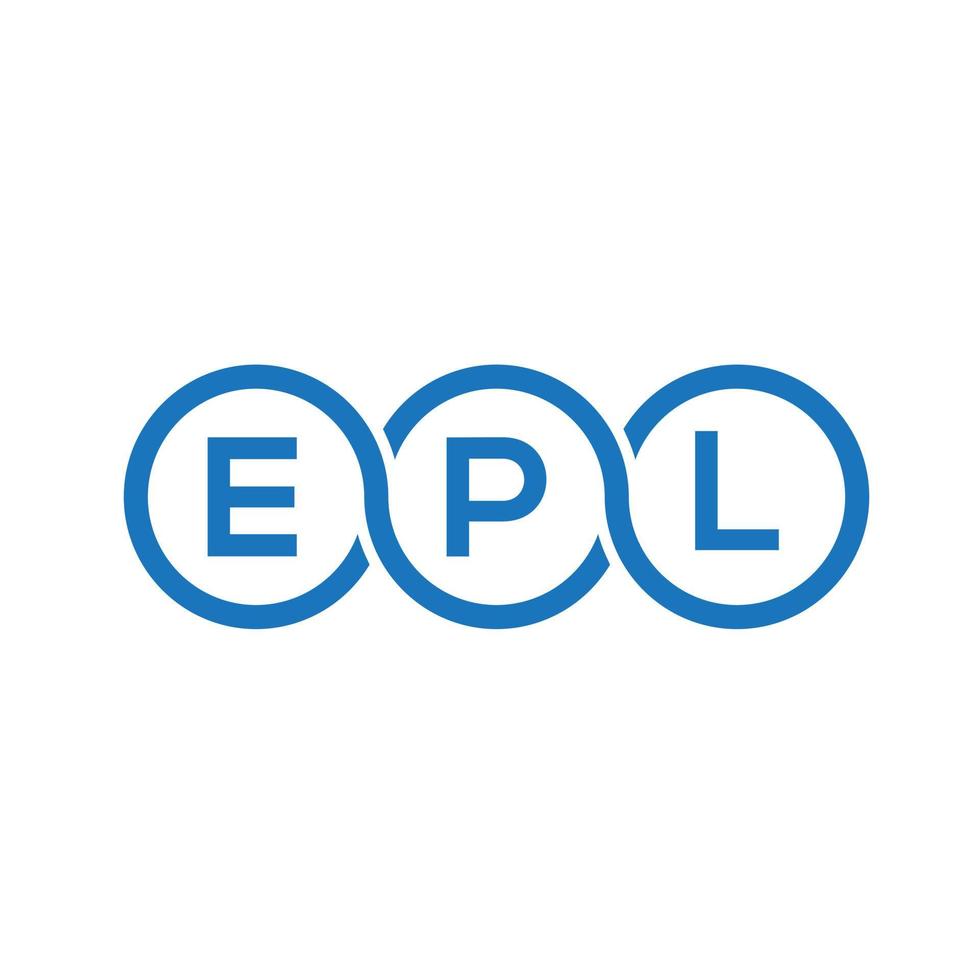 epl lettera logo design su sfondo nero. epl creative iniziali lettera logo concept. disegno della lettera epl. vettore