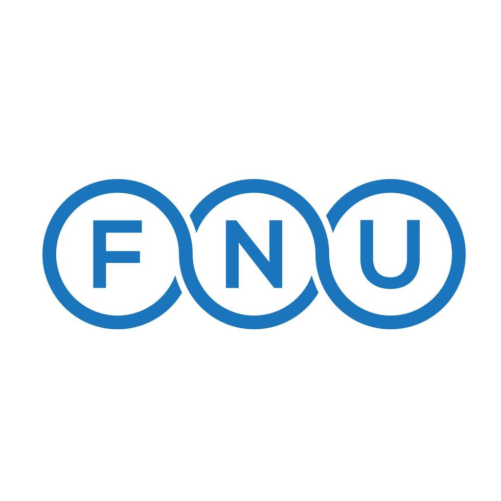fnu lettera logo design su sfondo nero. fnu creative iniziali lettera logo concept. design della lettera fnu. vettore
