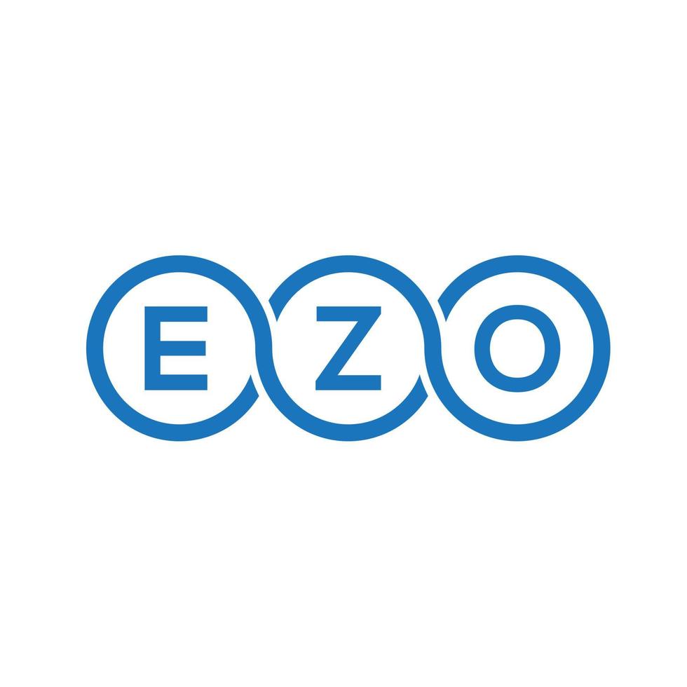 ezo lettera logo design su sfondo nero. ezo creative iniziali lettera logo concept. disegno della lettera ezo. vettore