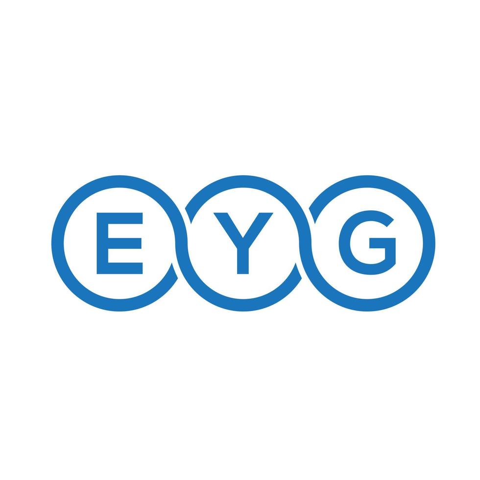 eyg lettera logo design su sfondo nero. eyg creative iniziali lettera logo concept. disegno della lettera eyg. vettore