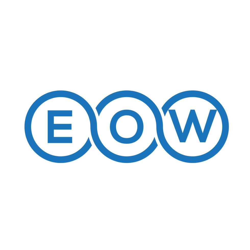 eow lettera logo design su sfondo nero. eow creative iniziali lettera logo concept. disegno di lettera basso. vettore