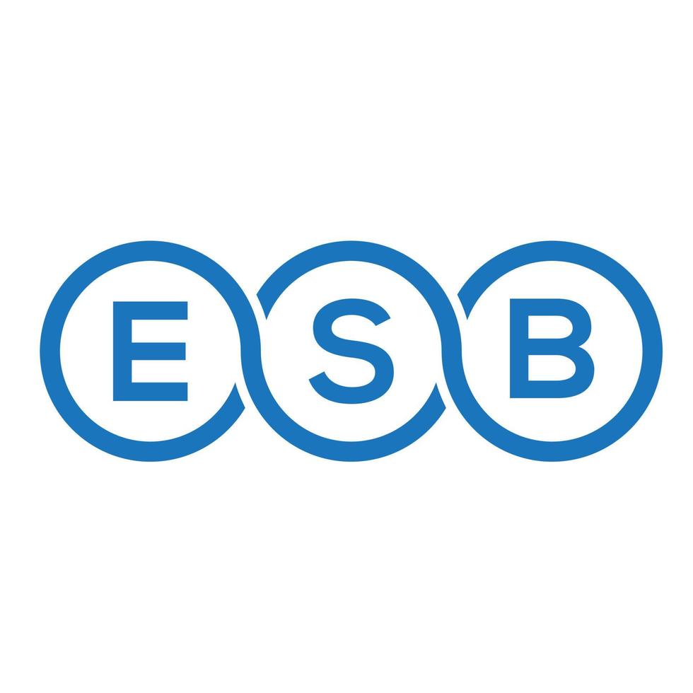 esb lettera logo design su sfondo nero. esb creative iniziali lettera logo concept. disegno della lettera esb. vettore