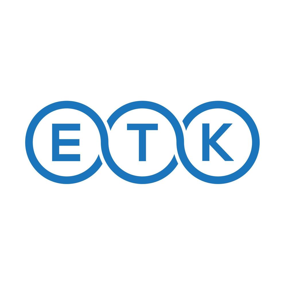 etk lettera logo design su sfondo nero. etk creative iniziali lettera logo concept. disegno della lettera etk. vettore