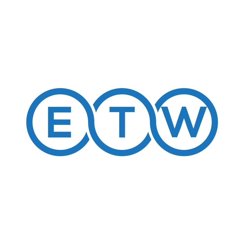 etw lettera logo design su sfondo nero. etw creative iniziali lettera logo concept. etw disegno della lettera. vettore