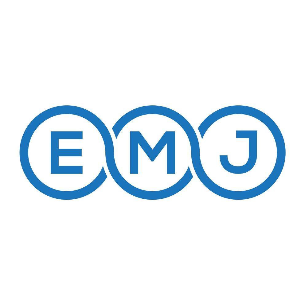 emj lettera logo design su sfondo nero. emj creative iniziali lettera logo concept. disegno della lettera em. vettore