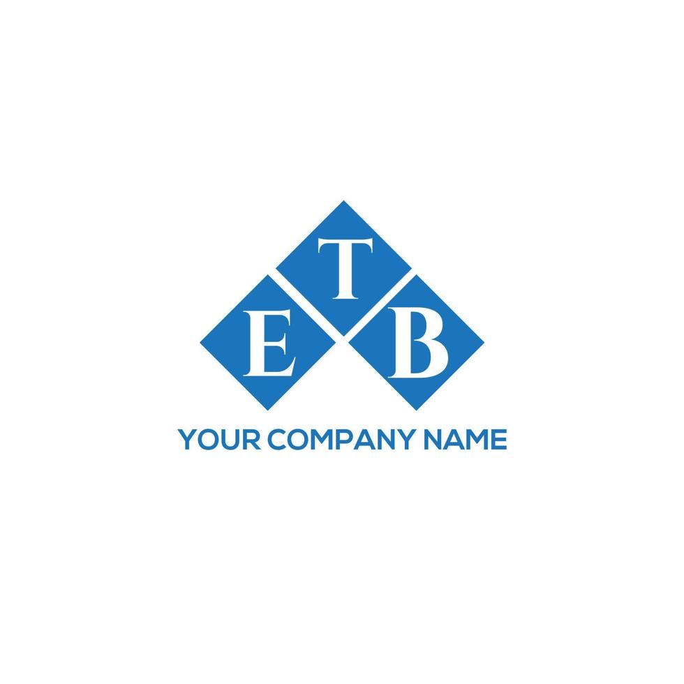 etb lettera logo design su sfondo bianco. etb creativo iniziali lettera logo concept. disegno della lettera etb. vettore