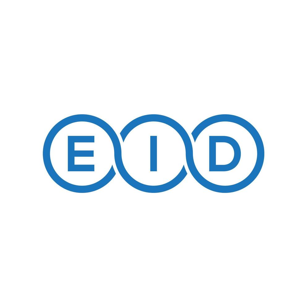eid lettera logo design su sfondo nero. eid creative iniziali lettera logo concept. disegno della lettera eid. vettore