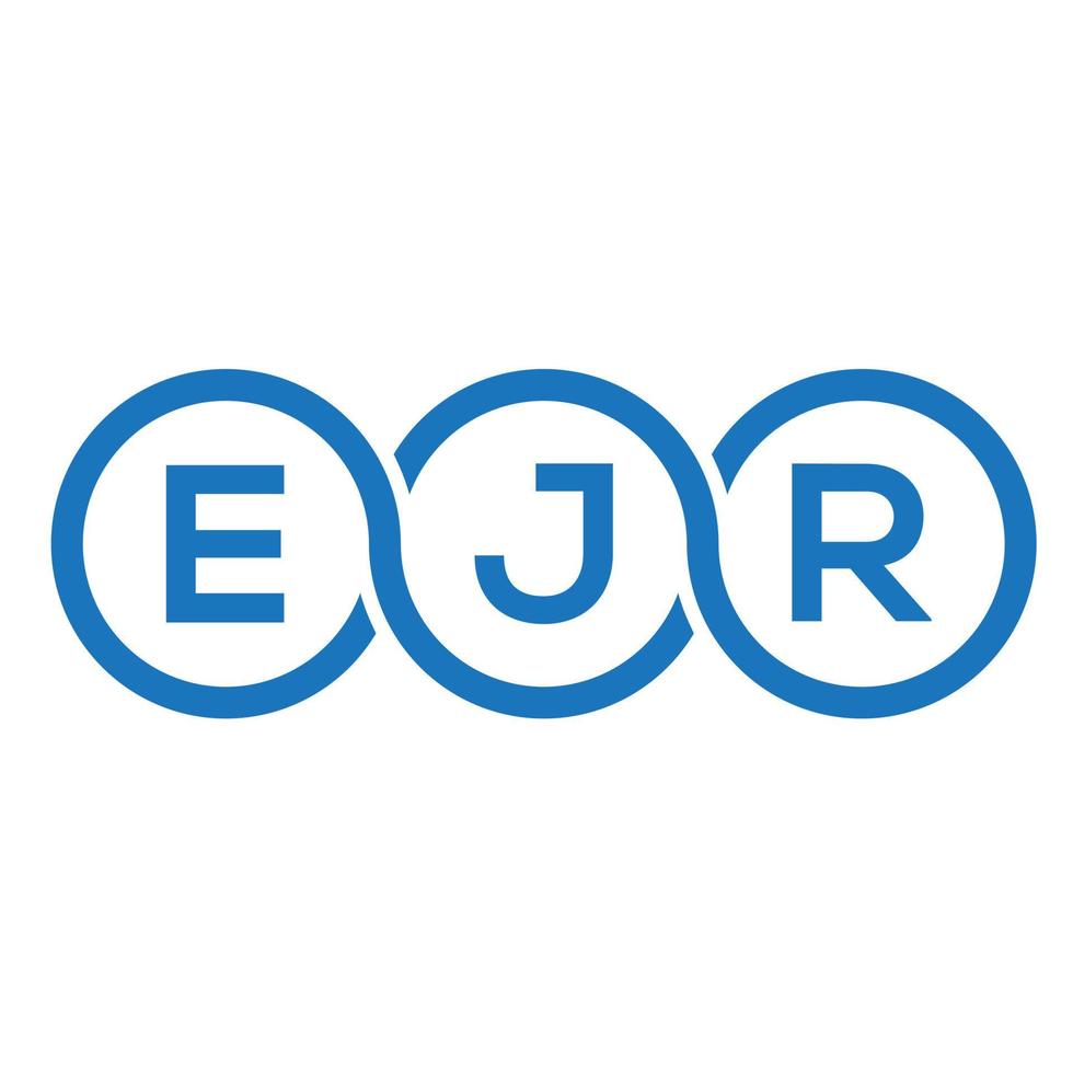 ejr lettera logo design su sfondo nero. ejr creative iniziali lettera logo concept. disegno della lettera ejr. vettore