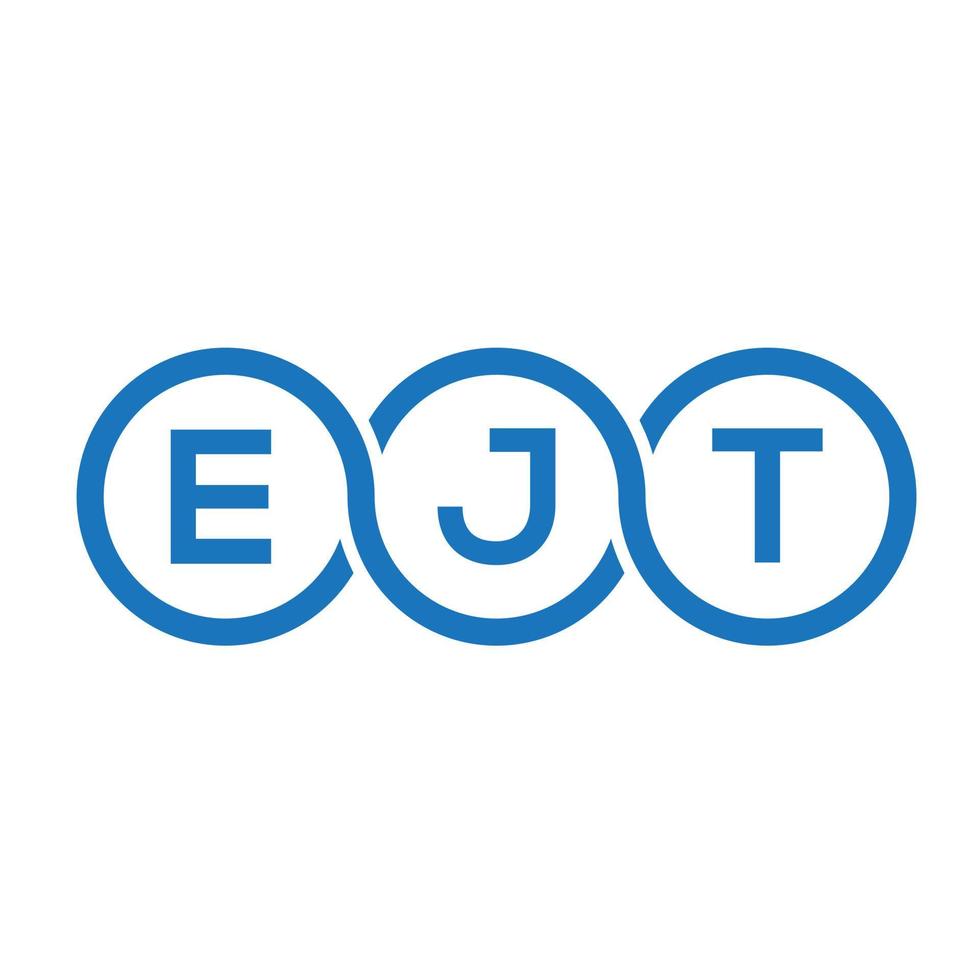 ejt lettera logo design su sfondo nero. ejt creative iniziali lettera logo concept. design della lettera ejt. vettore