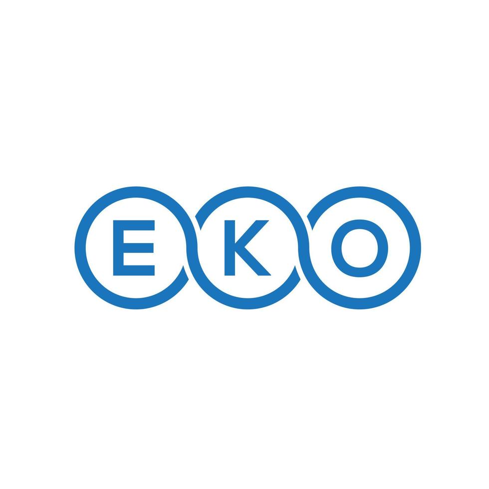 eko lettera logo design su sfondo nero. eko creative iniziali lettera logo concept. disegno della lettera eko. vettore