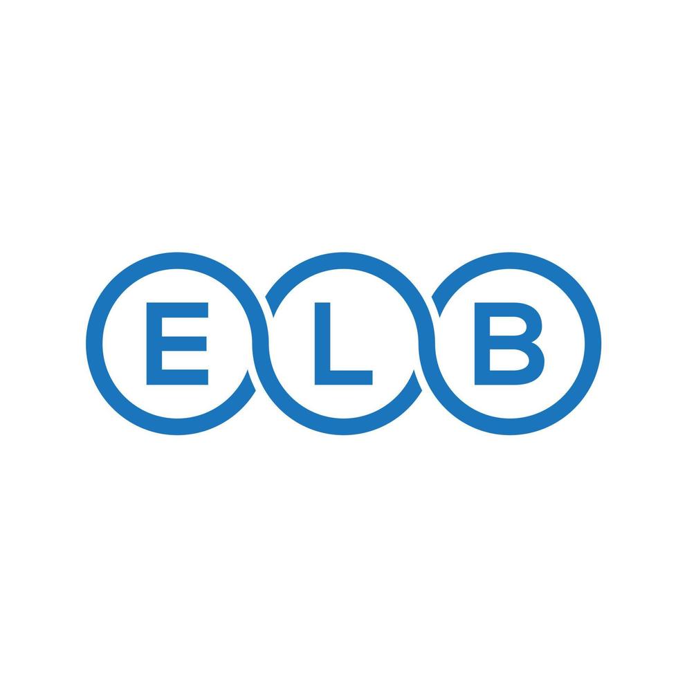 elb lettera logo design su sfondo nero. elb creative iniziali lettera logo concept. disegno della lettera del gomito. vettore