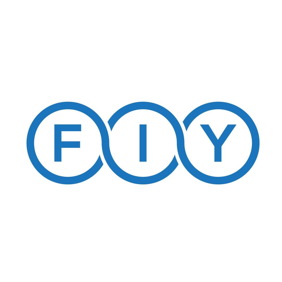 Fiy lettera logo design su sfondo nero. Fiy creative iniziali lettera logo concept. disegno di lettera fiy. vettore