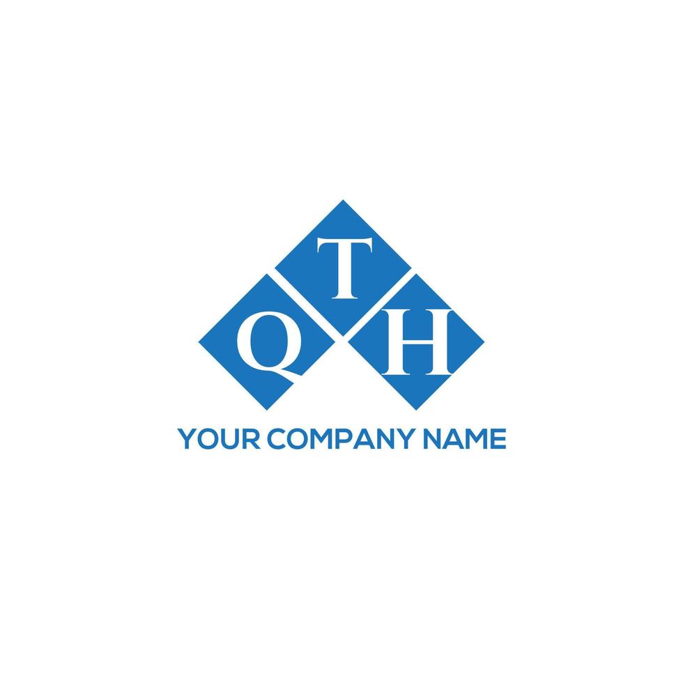 qth creative iniziali lettera logo concept. qth lettera design.qth lettera logo design su sfondo bianco. qth creative iniziali lettera logo concept. disegno della qa lettera. vettore