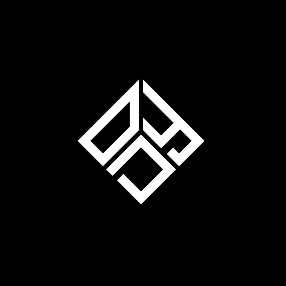 ody lettera logo design su sfondo nero. ody creative iniziali lettera logo concept. disegno della lettera ody. vettore