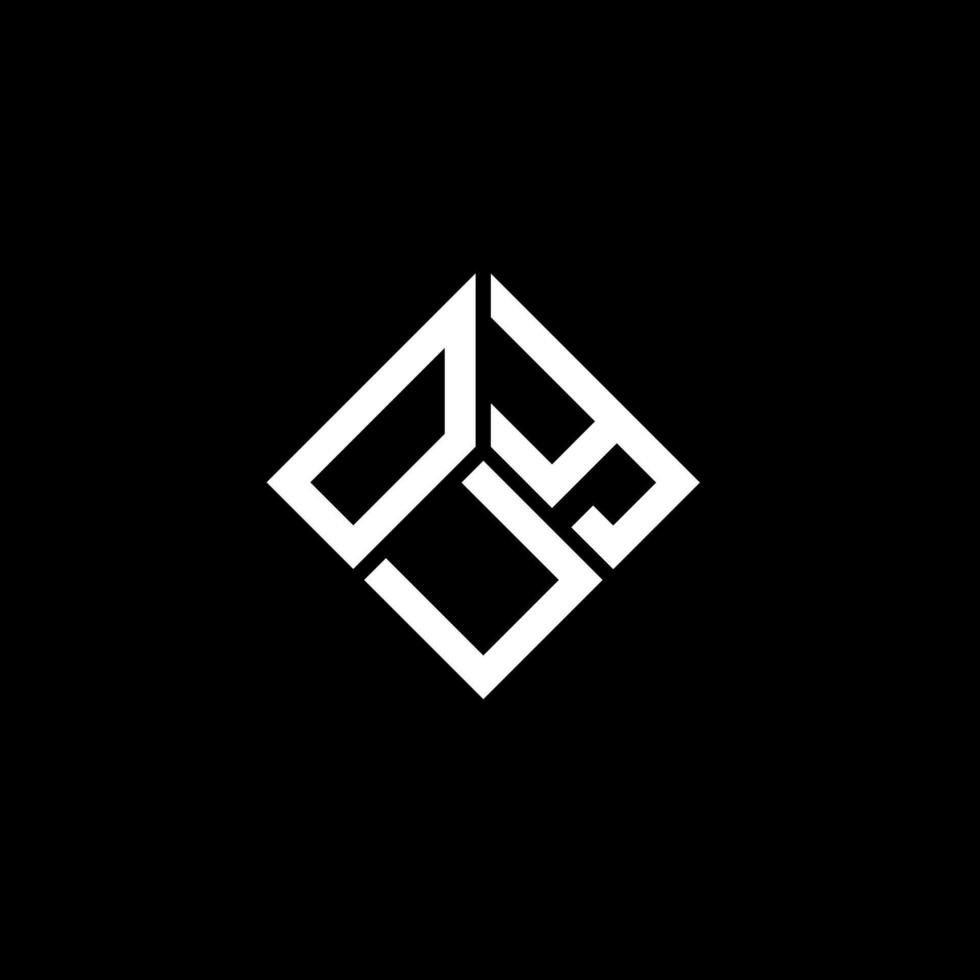 ouy lettera logo design su sfondo nero. ouy creative iniziali lettera logo concept. il tuo disegno di lettera. vettore