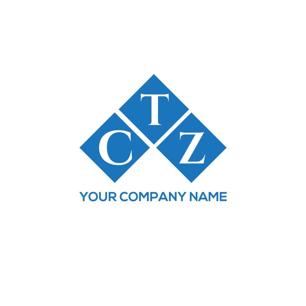 . ctz lettera design.ctz lettera logo design su sfondo bianco. ctz creative iniziali lettera logo concept. ctz lettera design.ctz lettera logo design su sfondo bianco. c vettore