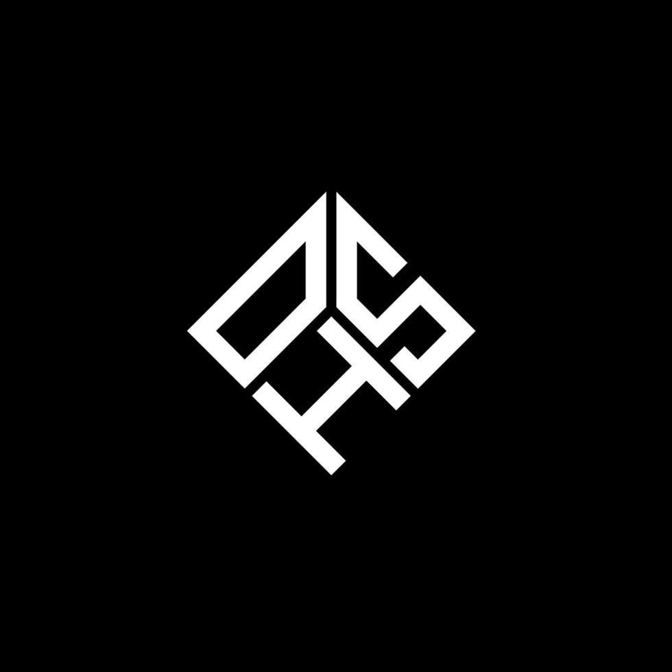 ohs lettera logo design su sfondo nero. ohs creative iniziali lettera logo concept. ohs disegno della lettera. vettore