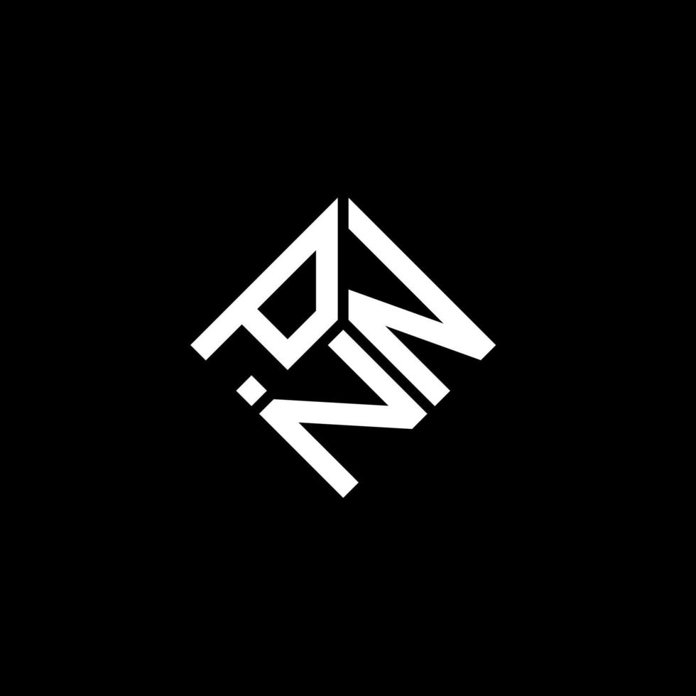 pnn lettera logo design su sfondo nero. pnn iniziali creative lettera logo concept. disegno della lettera pnn. vettore