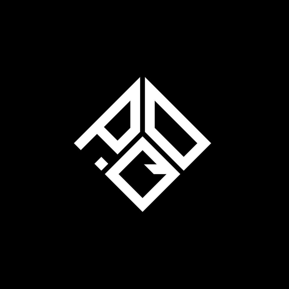 pqo lettera logo design su sfondo nero. pqo creative iniziali lettera logo concept. disegno della lettera pqo. vettore