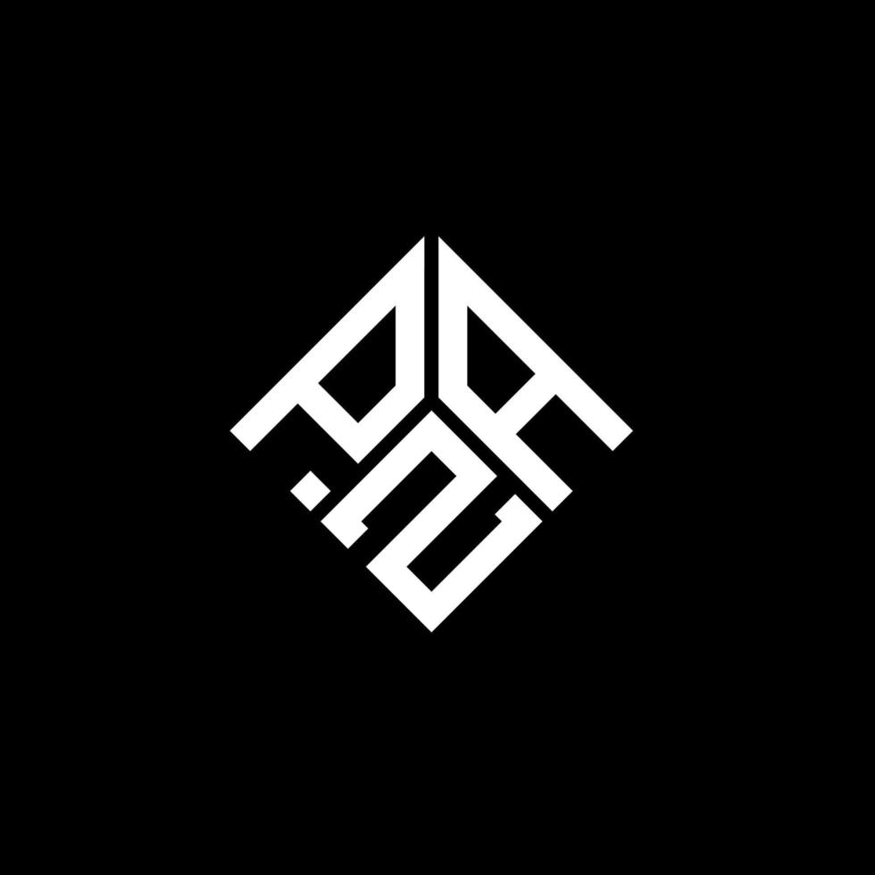 disegno del logo della lettera pza su sfondo nero. psa creative iniziali lettera logo concept. disegno della lettera pza. vettore