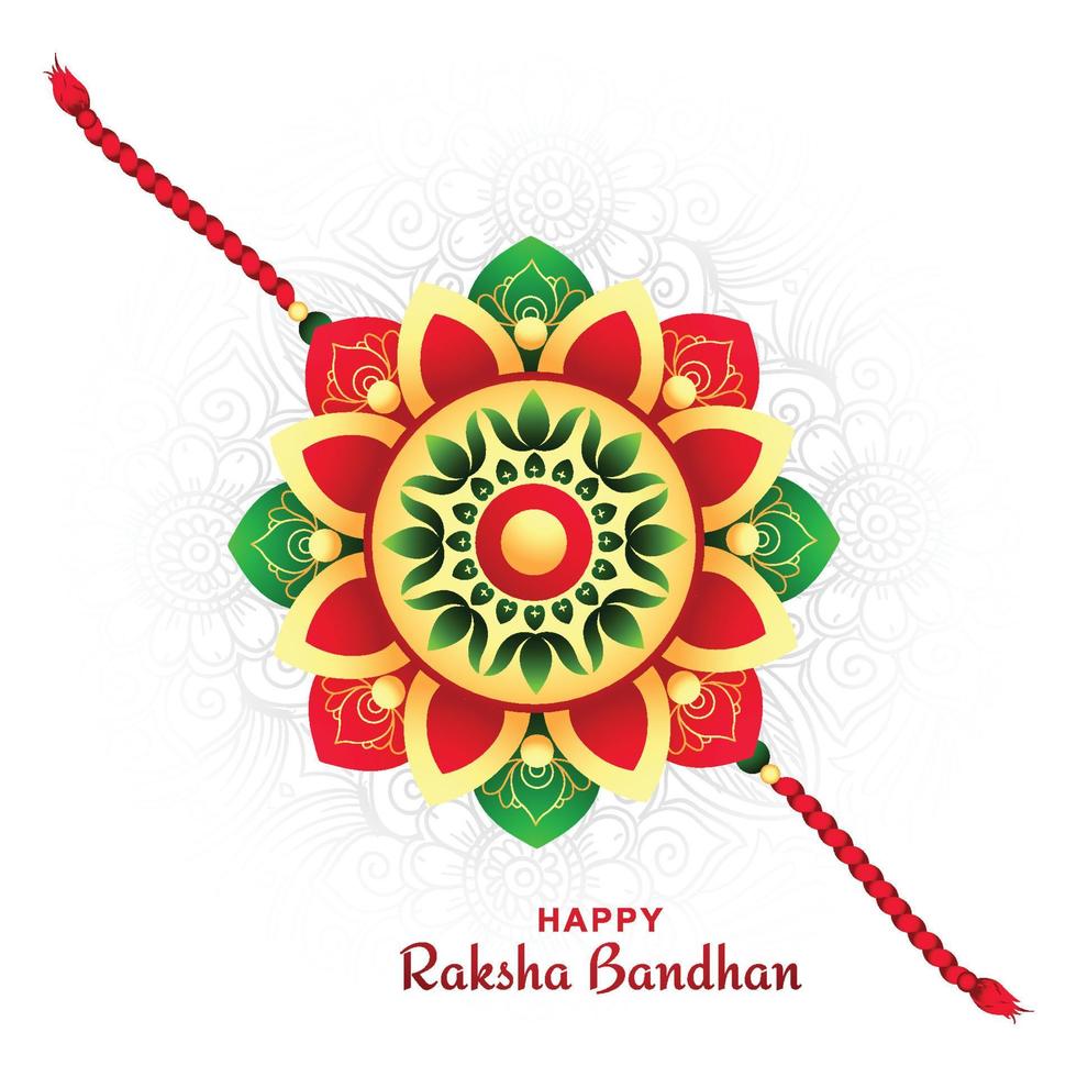 festival indiano raksha bandhan sfondo decorativo colorato rakhi vettore