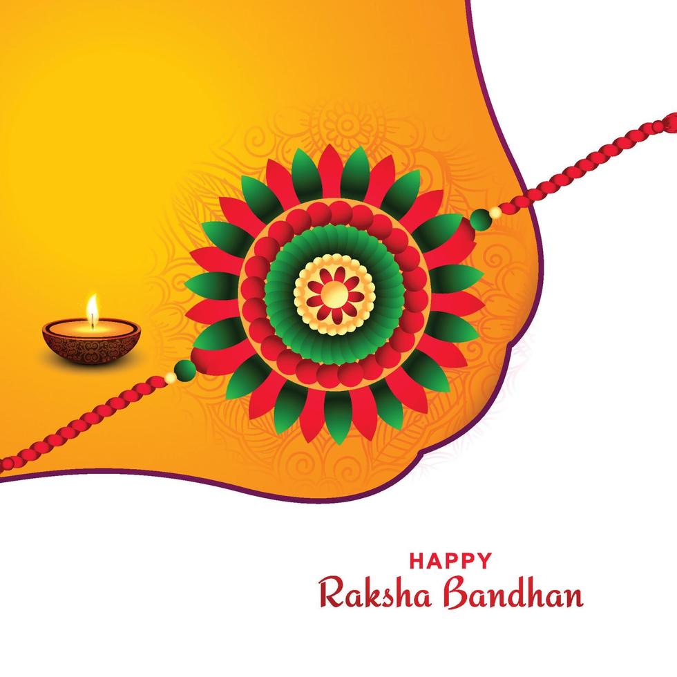 fratello e sorella di raksha bandhan rakhi festival card sfondo vettore