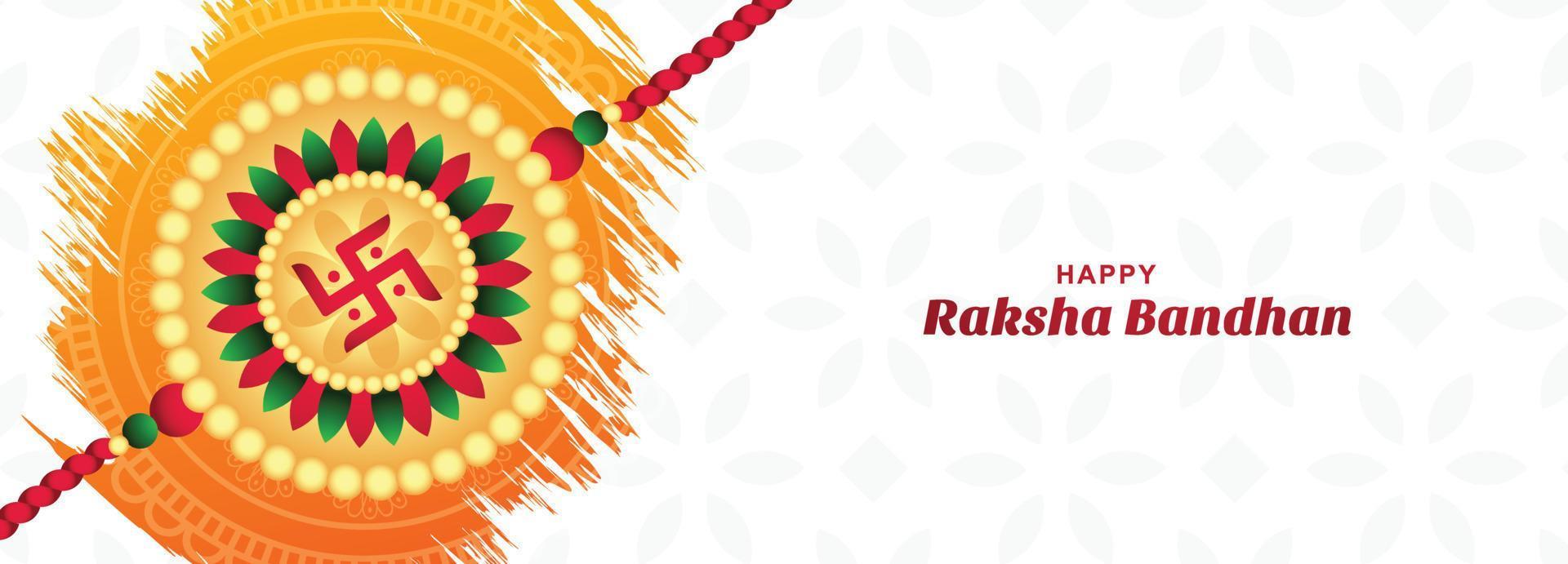 design della bandiera della carta di raksha bandhan del festival indù vettore