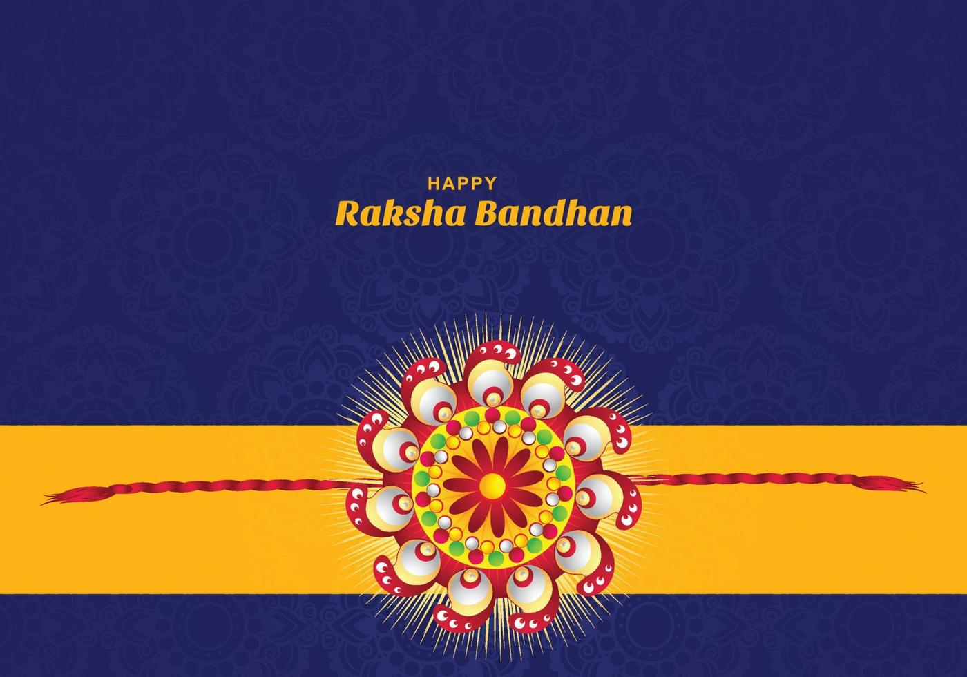 festival indiano raksha bandhan con sfondo decorativo rakhi vettore