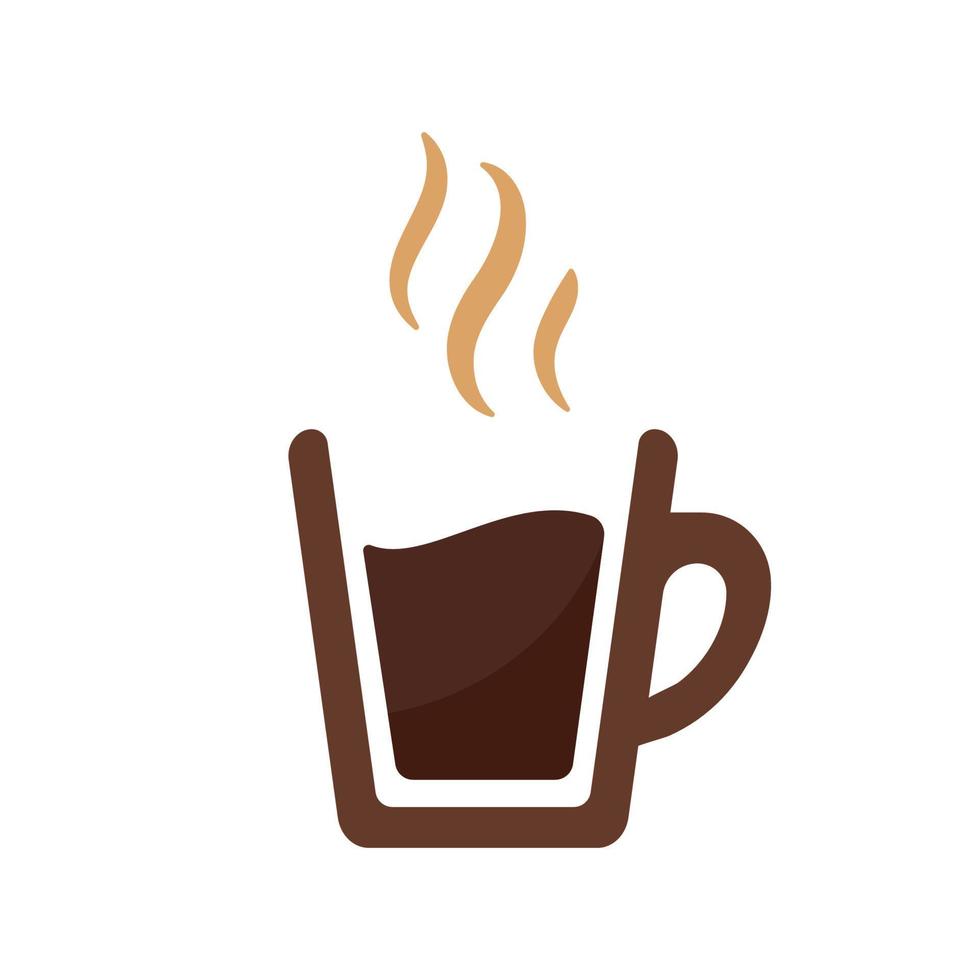semplice vettore di tazza di caffè per il menu di bevande calde al bar