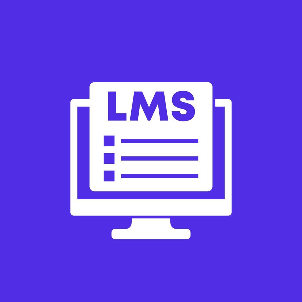 icona vettore lms, concetto di sistema di gestione dell'apprendimento