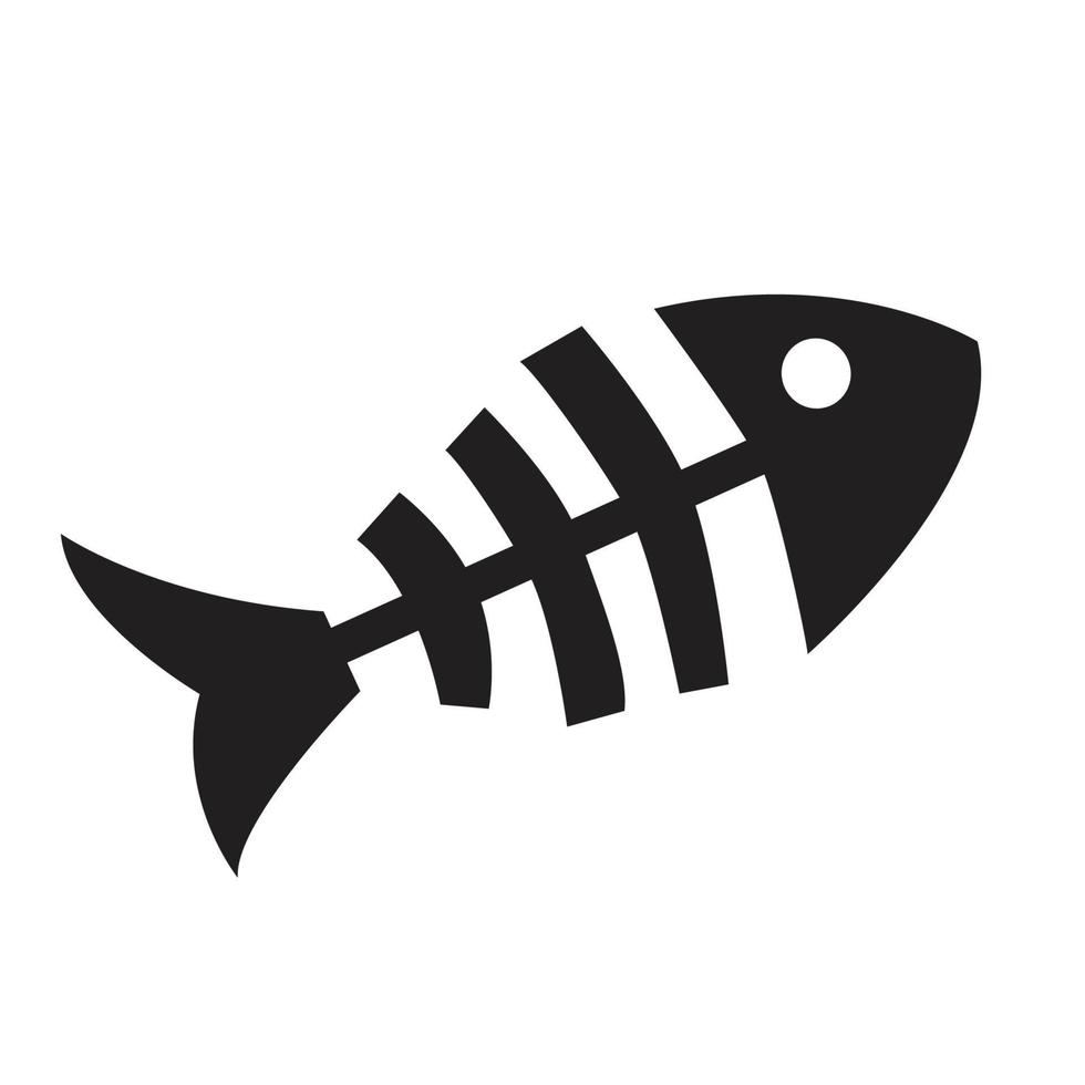 disegno vettoriale dell'icona dell'osso di pesce
