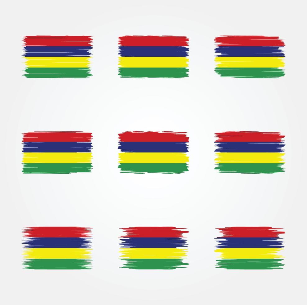 pennello bandiera maurizio. bandiera nazionale vettore