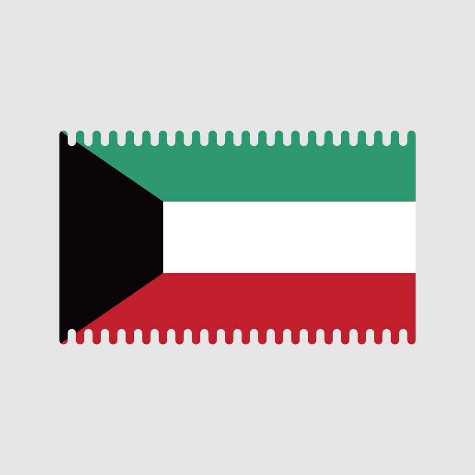 vettore di bandiera del kuwait. bandiera nazionale