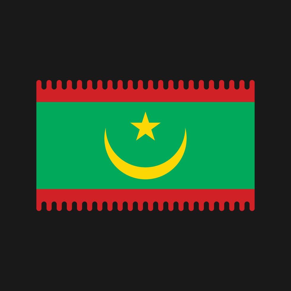 vettore di bandiera della mauritania. bandiera nazionale