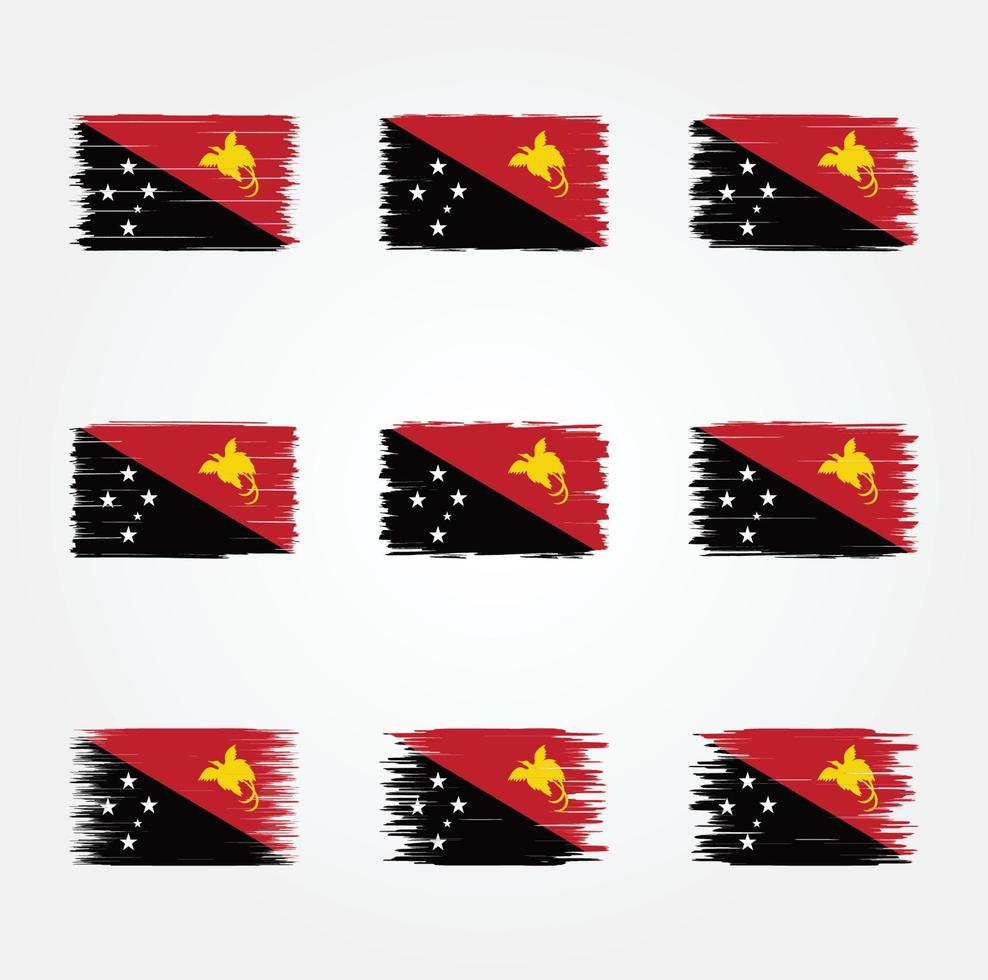 pennello bandiera papua nuova guinea. bandiera nazionale vettore