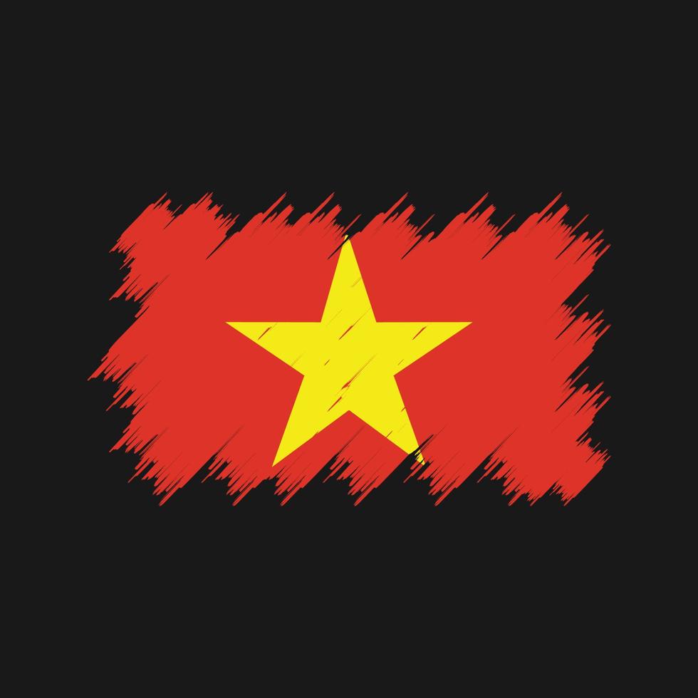 pennello bandiera vietnam. bandiera nazionale vettore
