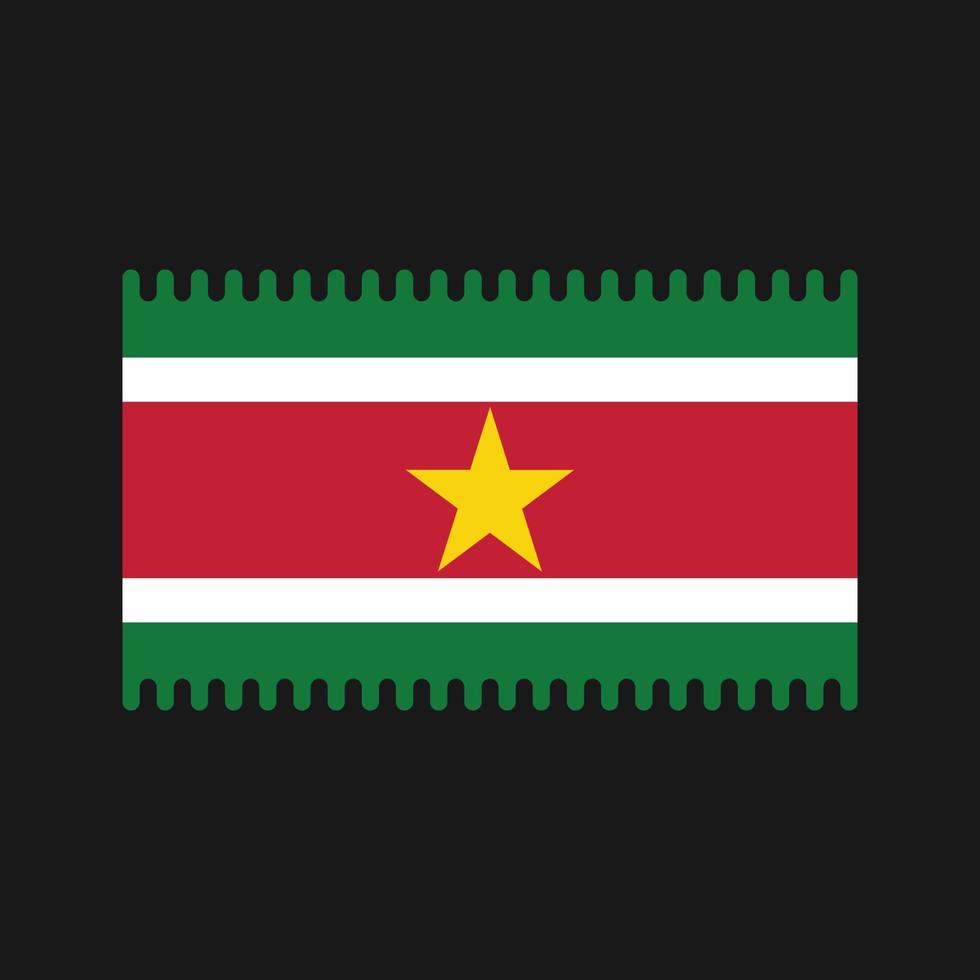 vettore di bandiera del suriname. bandiera nazionale