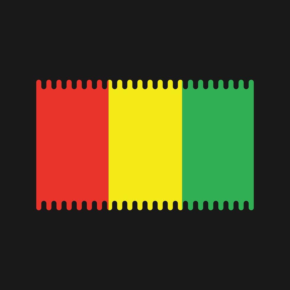 vettore di bandiera della Guinea. bandiera nazionale