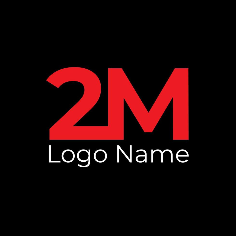 2 m logo disegno vettoriale