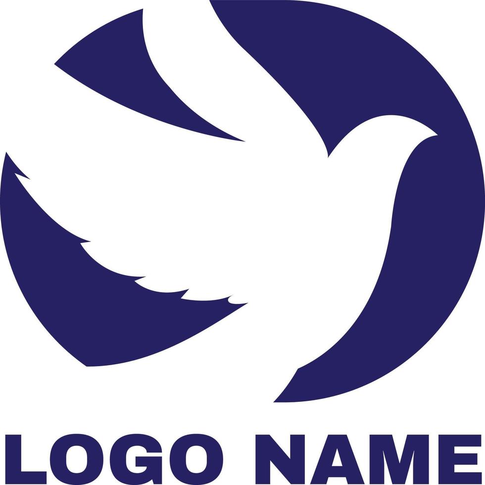disegno del logo della siluetta dell'uccello vettore