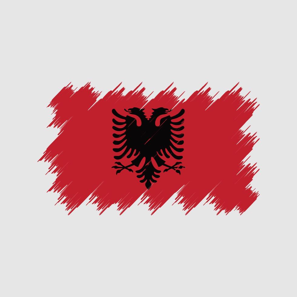 pennello bandiera albania. bandiera nazionale vettore