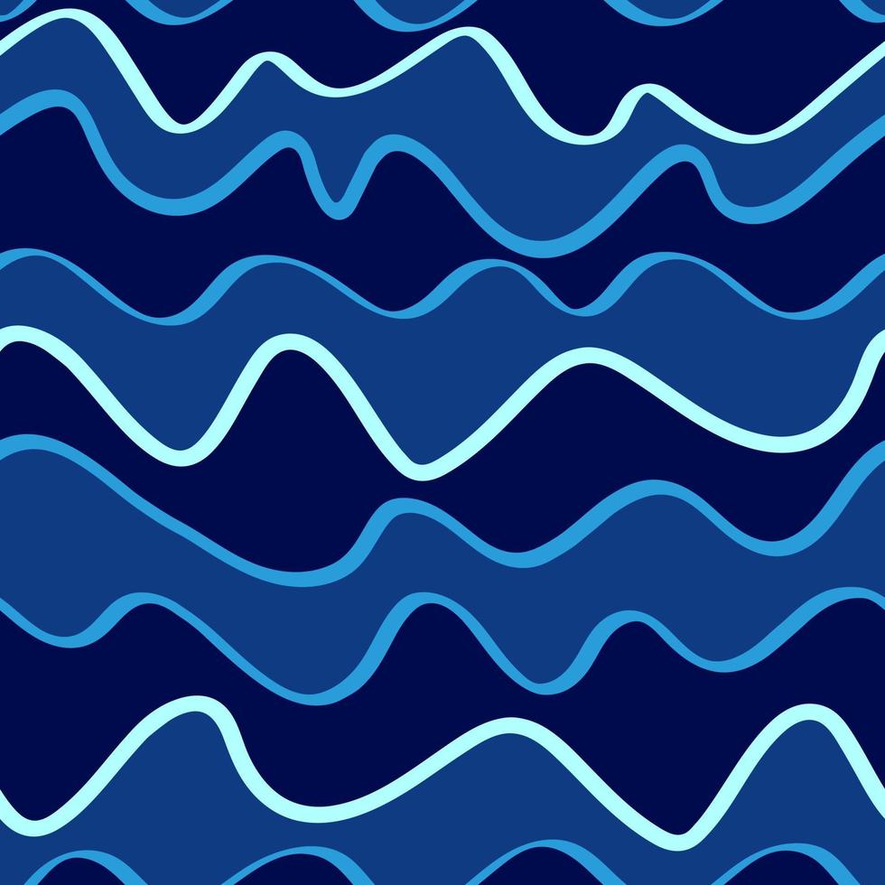 modello senza cuciture astratto linea ondulata. sfondo di onde orizzontali. strisce disegnate a mano vettore