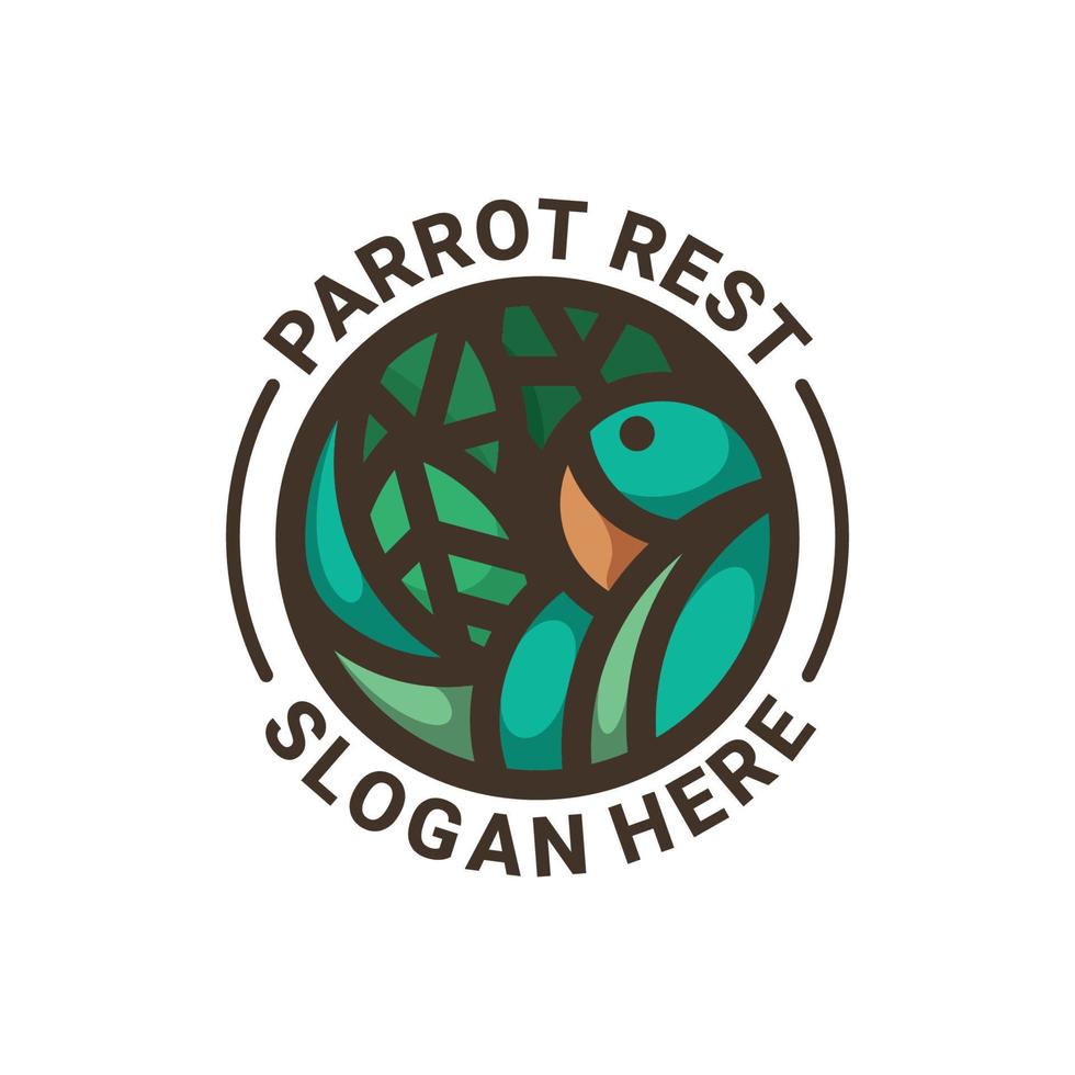 illustrazione grafica vettoriale di riposo per pappagalli, buona per il design del logo
