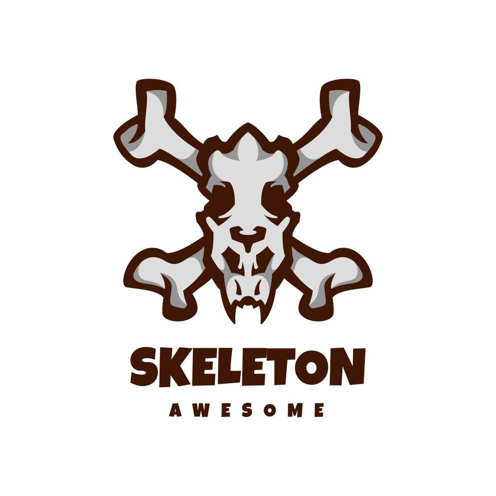 illustrazione grafica vettoriale dello scheletro, buona per il design del logo